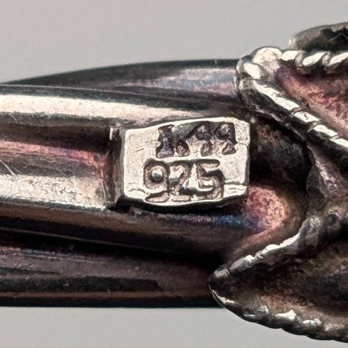 ヴィンテージ 純銀製 ラムズヘッド ヒンジバングル ブレスレット 42g